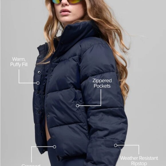 Alo Yoga Gold Rush Puffer Navy - Picture 2 of 4
